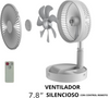 Abanico Recargable 4 en 1 – Escritorio y Pedestal Extensible | Potente, Silencioso y Portátil